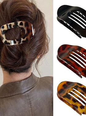Fashion Oval Hair Claw Clip for Women New Design Leopard Mat