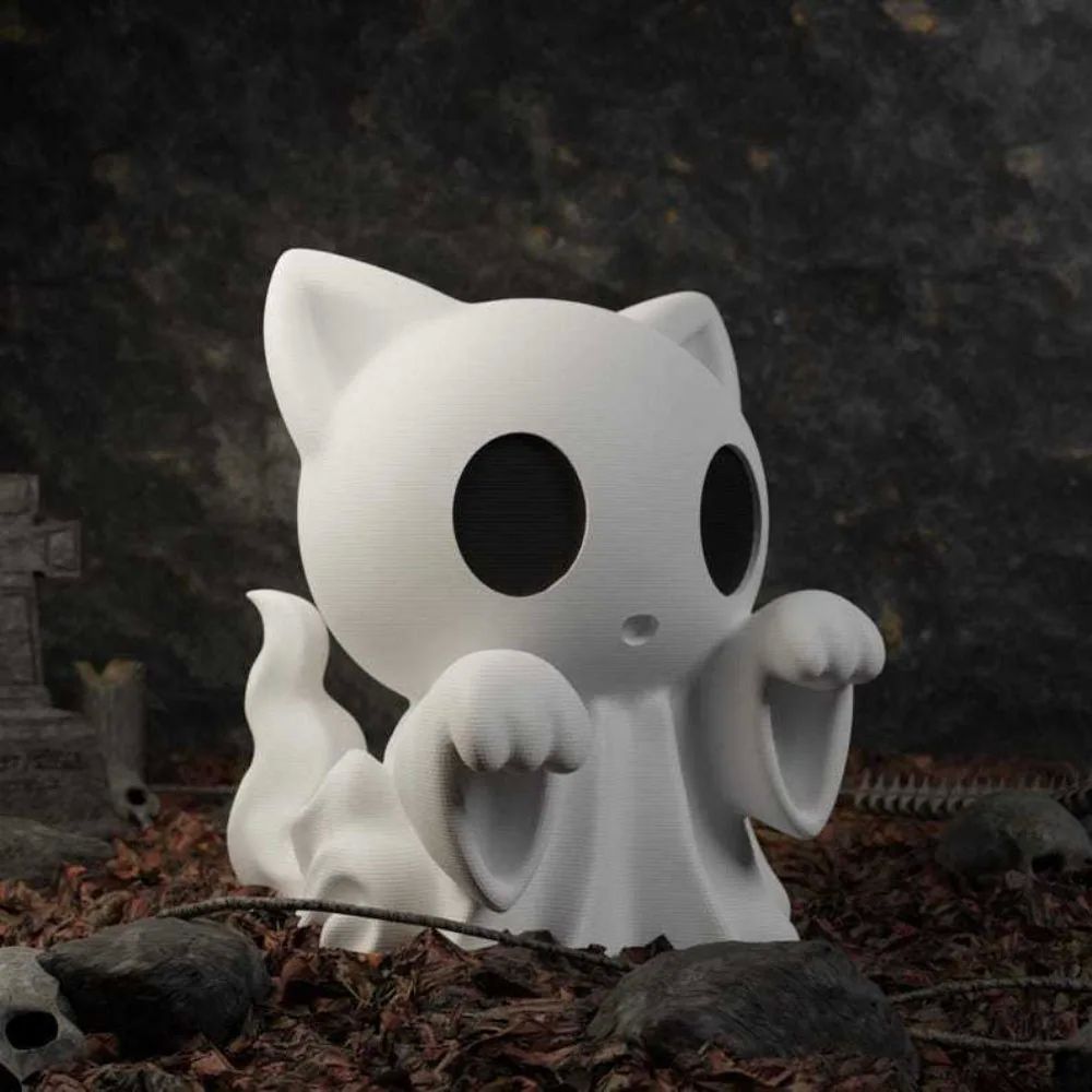 1pcs Halloween ghost cat statue, Cute ghost decorations, int