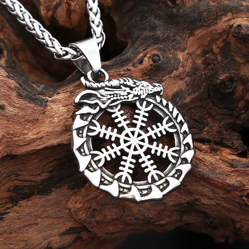 Vintage Vikings Dragon Ouroboros Pendant Necklaces For Men S