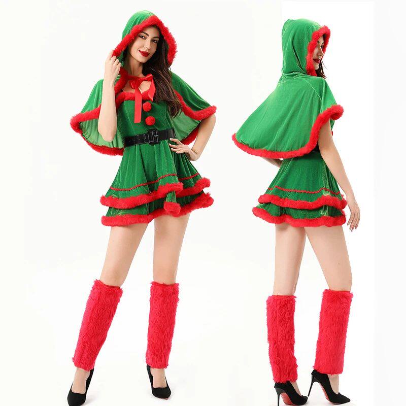 NEW Lady Santa Claus Costume Accessories Christmas Shawl And