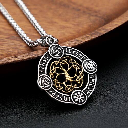 Vintage Viking e of Life Necklace 316L Stainless Steel Nordi