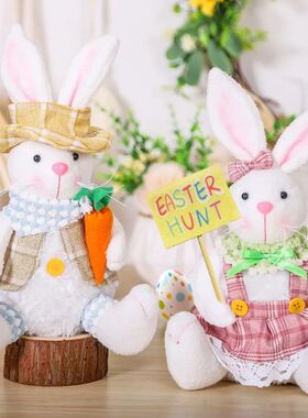 1pcs Easter Bunny Ornaments Holiday Party Cute Ornaments Dec