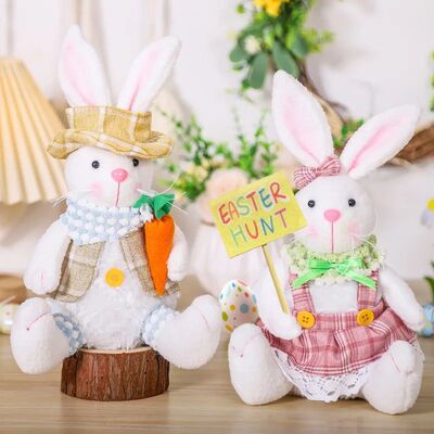 1pcs Easter Bunny Ornaments Holiday Party Cute Ornaments Dec