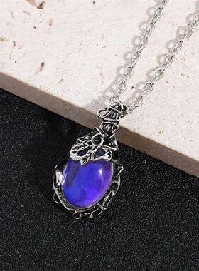 Top selling retro bohemian style leaf vine moonstone necklac