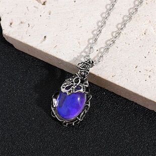 Top selling retro bohemian style leaf vine moonstone necklac