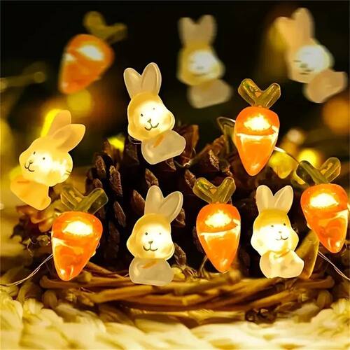 1PC 2M20LED Rabbit Light String,Powered by 2AA Batteries,Exc