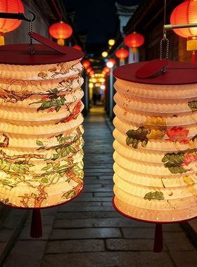 Horse Year Folding Handheld Lantern New Year DIY Horse Lante