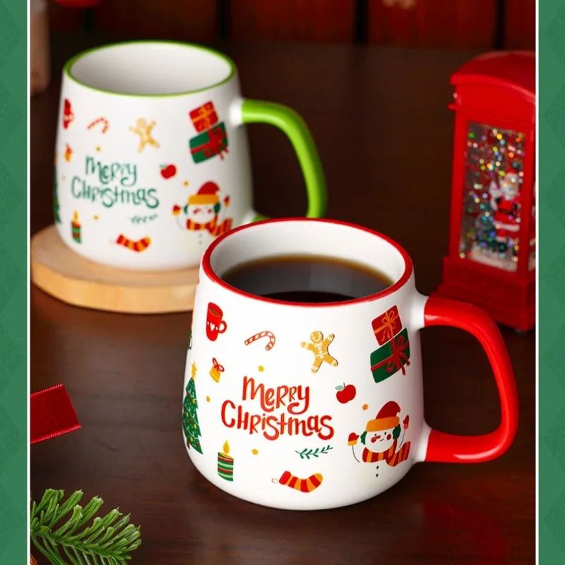 1PC Cute Christmas Gift Mug Cartoon High Value Ceramic Cup H