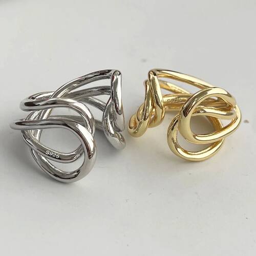 Double Layer Hollow Rings for Women Couple Minimalist Handma