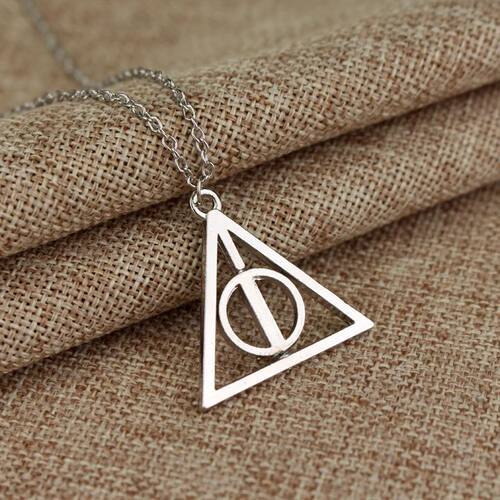 Fashion Deathly Hallows Necklaces Bronze Silver Color Pendan