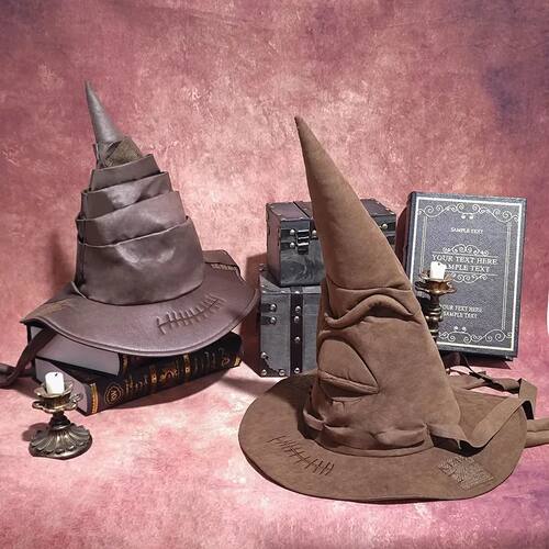 New Fashion Movies Witch Wizard Hat Potters Sorting  Leather
