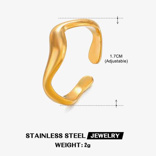 Stainless Steel New Gold Color Creative Handmade Rings for W