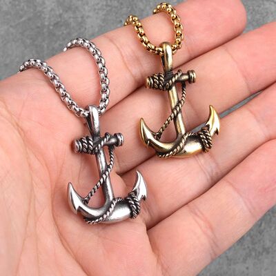 Creative Sea Anchor Sailor Man Men Necklaces Chain Pendants