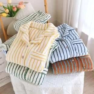 Autumn Winter Sleepwear Thick Warm Home Wear Coral Fleece Co