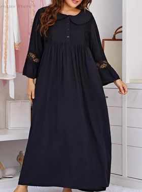 Autumn New Plus Size 5XL Nightdress Sweet Elegant Doll Colla