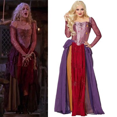 Movie Hocus Witch Fancy Dress Up Women Sarah Sanderson Hallo