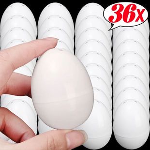 Easter Filling Eggs White Easter Decoration Egg Plastic Empt