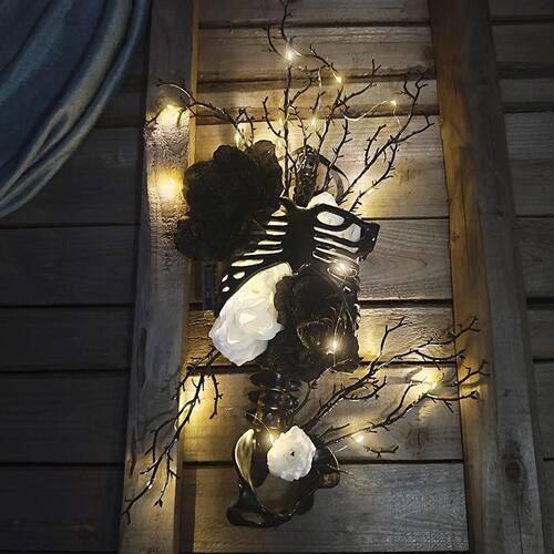 Floral Skeleton Torso Halloween Decoration Halloween Props H