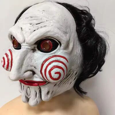 Scary Demon Saw Mask Cosplay Saw X Killers Jigsaw Masks Hall