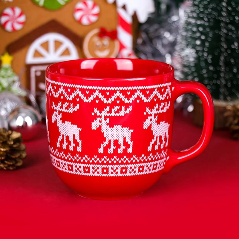 Christmas Gift Silverbox 350ml Ceramic Mug Christmas e Carto