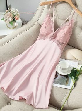 Spaghetti Strap Nightgown Sexy Women Nightdress Casual Night