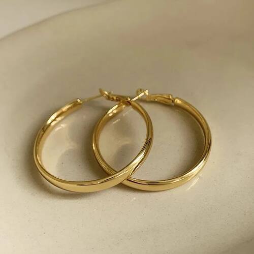 Fashion Large Flat Hoop Earrings Geometric Big Circle Earrin