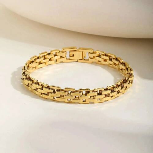 Stainless Steel Luxury Women's Watch Strap Bracelet Gold Col