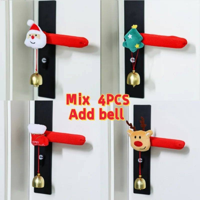 Christmas Decorations Door Handle s with Hanging Bells Soft