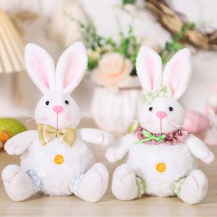 Bunny Tabletop Decor Kids Easter Stuffed Doll Multipurpose P
