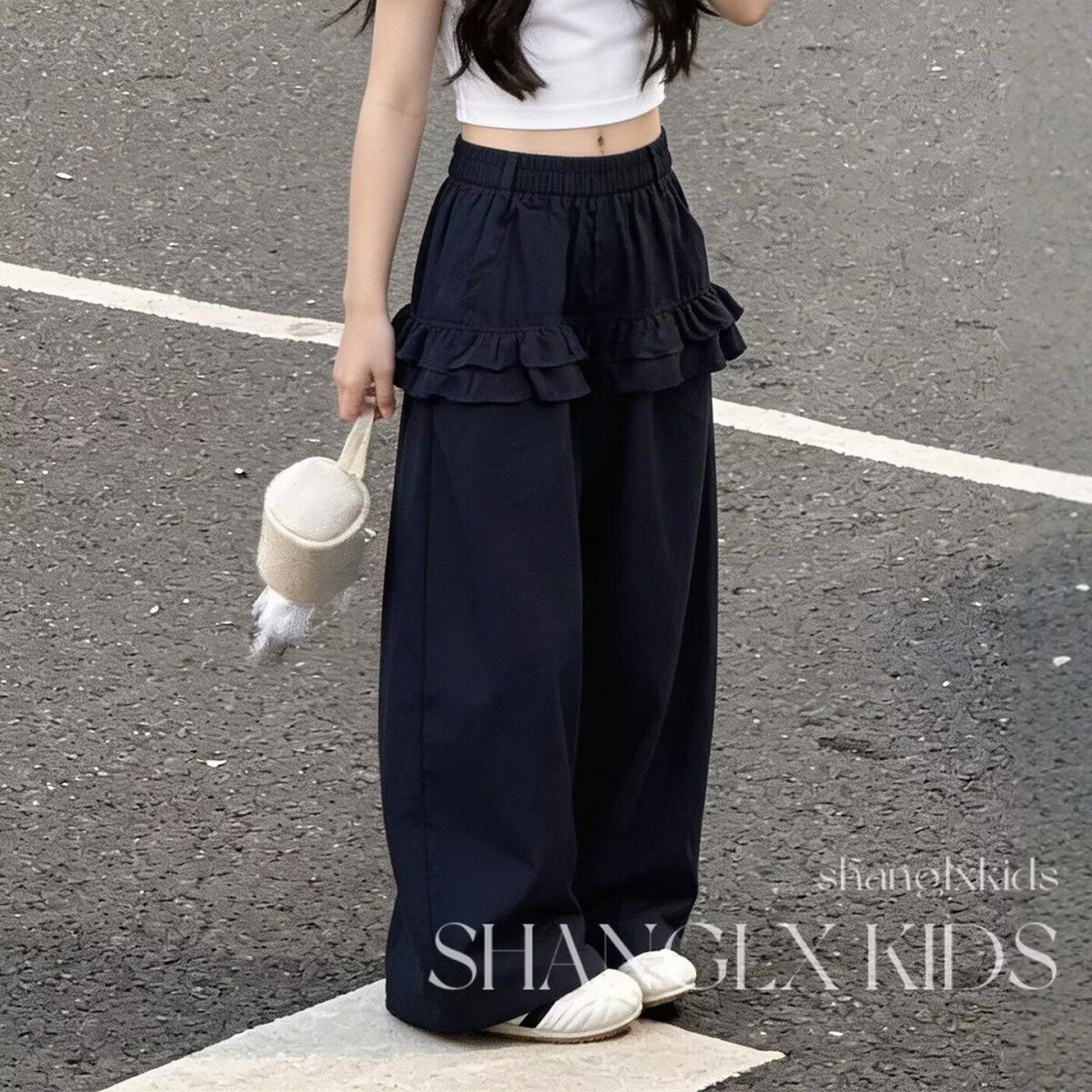 秋装设计感裤子马裤宝宝男童儿童拼接百搭女童宽松婴儿休闲裤