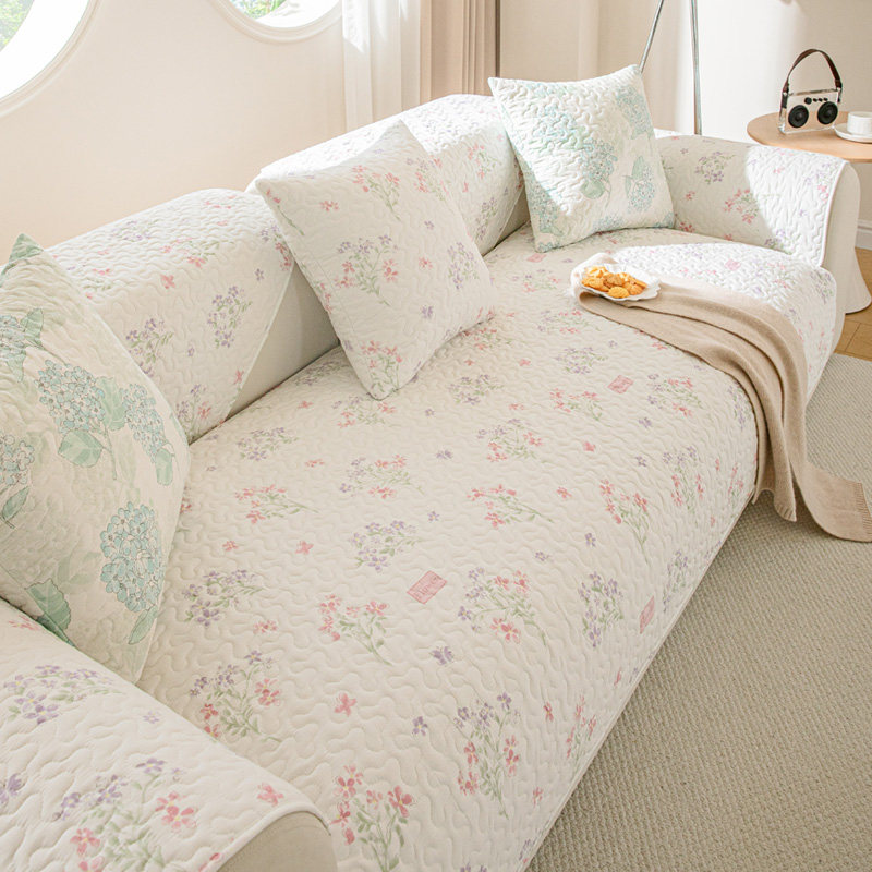 恋爱花束简约现代全棉沙发垫四季通用布艺防滑真皮纯棉沙发巾套罩