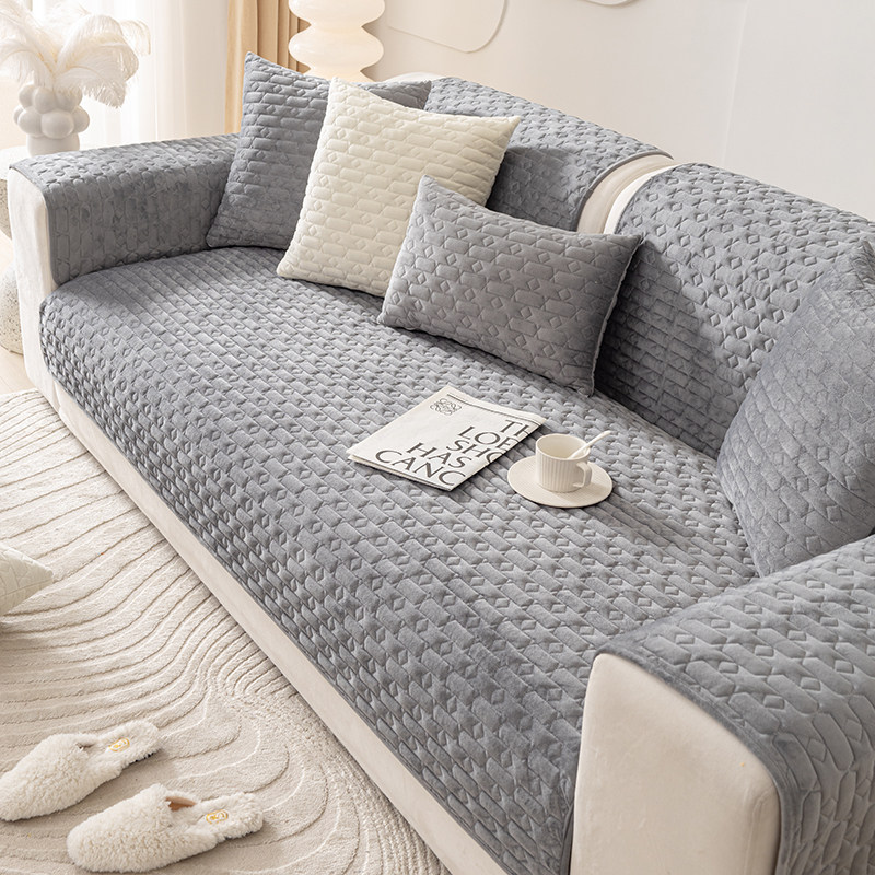 冬季毛绒沙发垫水晶绒防滑布艺坐垫四季通用北欧简约沙发套罩盖巾,居家布艺,沙发垫,淘宝优惠券,粉丝福利购,淘宝优惠卷