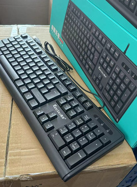 雷步MX230Pro圆口键盘电脑游戏舒适手感PS/2有线家用办公商务批发