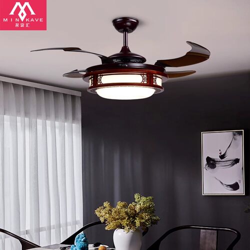 实木红木静音品牌吊扇灯特价