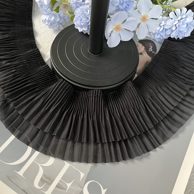 双层雪纺百褶花边风琴褶皱蕾丝裙边袖子服装装饰辅料Diy手工布料