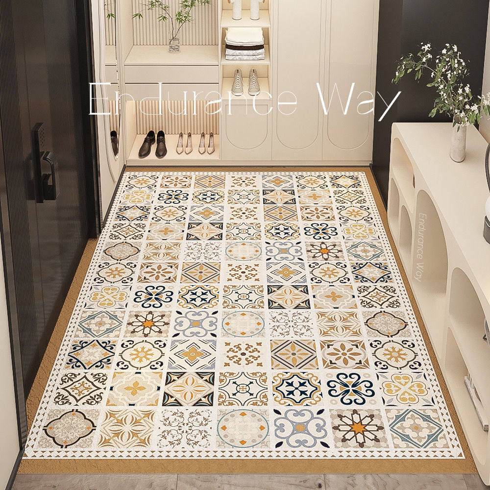 复古硅藻泥入户门地垫进门地毯家用玄关门口防滑脚垫可裁剪可擦洗,居家布艺,入户地垫,淘宝优惠券,粉丝福利购,淘宝优惠卷