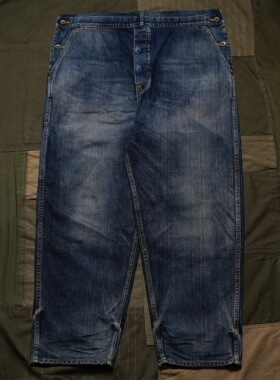 ONCEUPON寄卖 MADNESS 19SS DENIM DUNGAREE 水洗背带裤 跨牛