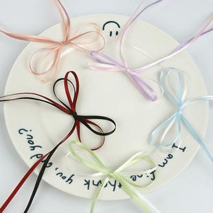 0.3cm丝带极细加密涤纶带蝴蝶结装饰花束包装绸缎带3mm细丝带绑发