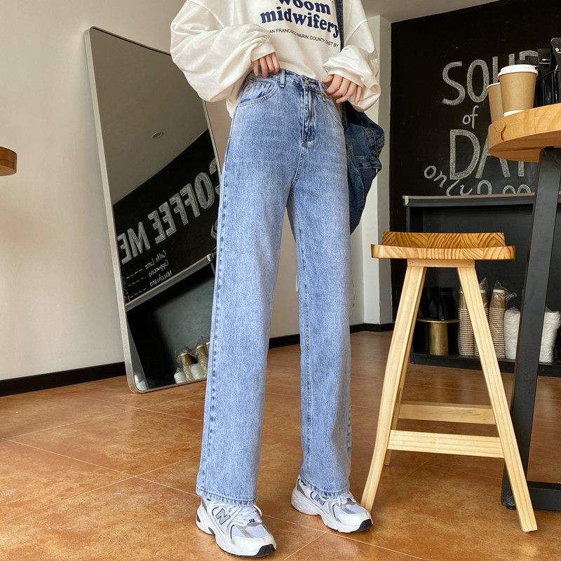 Real shot # jeans women's spring simple Korean version basic Jeans Pants Capris real price