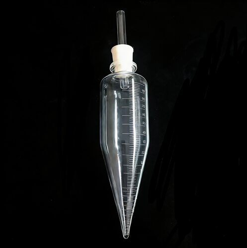 乳化管100mlGB/T28137锥形底硼硅玻璃离心管搭配80mm长玻璃排气管