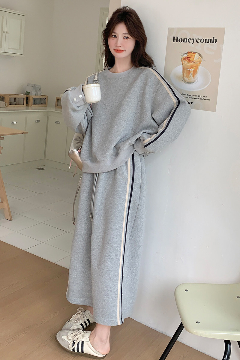 【新款现货】针织卫衣+半身裙套装两件套8081款P150控228,女装套装/套裙,2C139