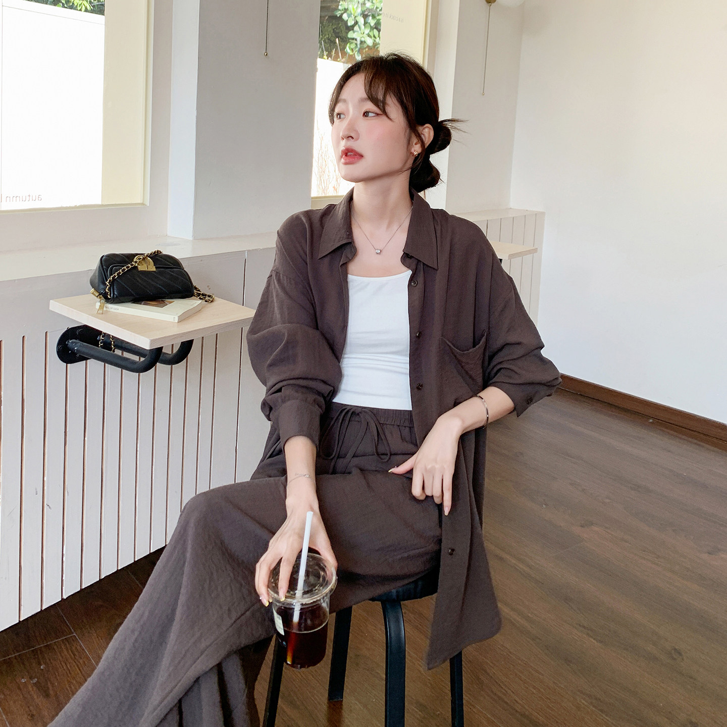 新品现货吊带背心+衬衫外套裤子三件套2C139-908-P175-K288,女装套装/套裙,2C139