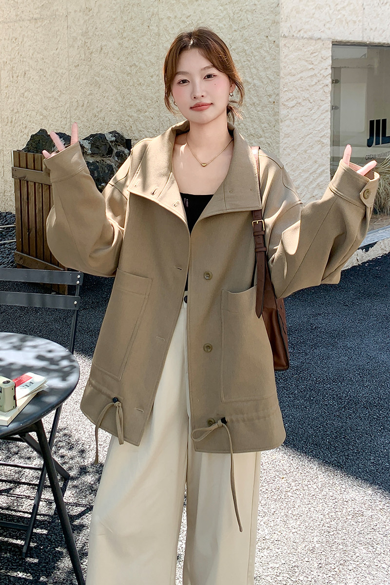 轻熟风卡其色超火短外套女2025秋季新款韩系宽松显瘦流行爆款夹克,女装短外套,2C139