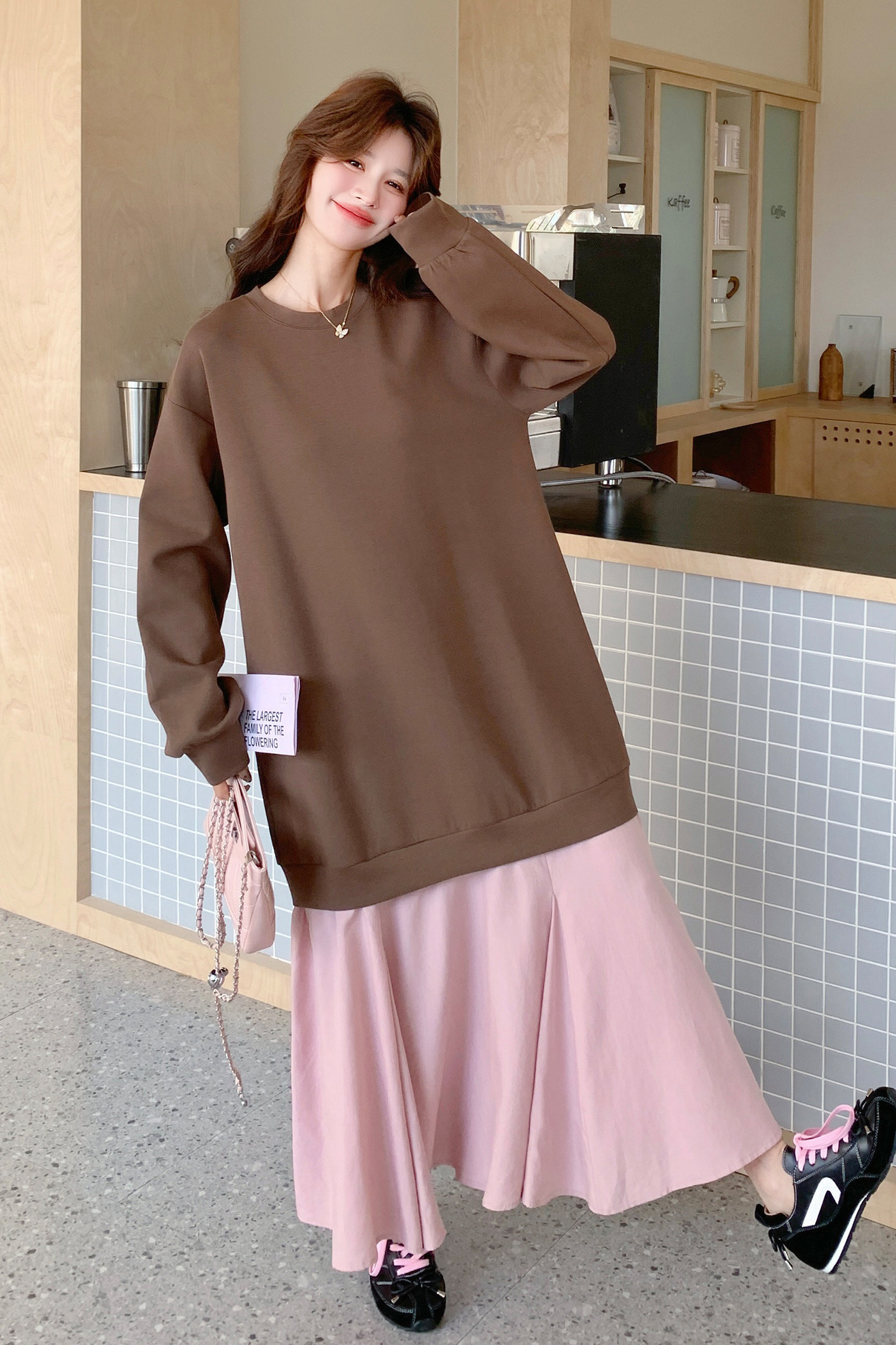 新品慵懒风撞色拼接针织连衣裙2C139-910-P170-K278,女装连衣裙,2C139