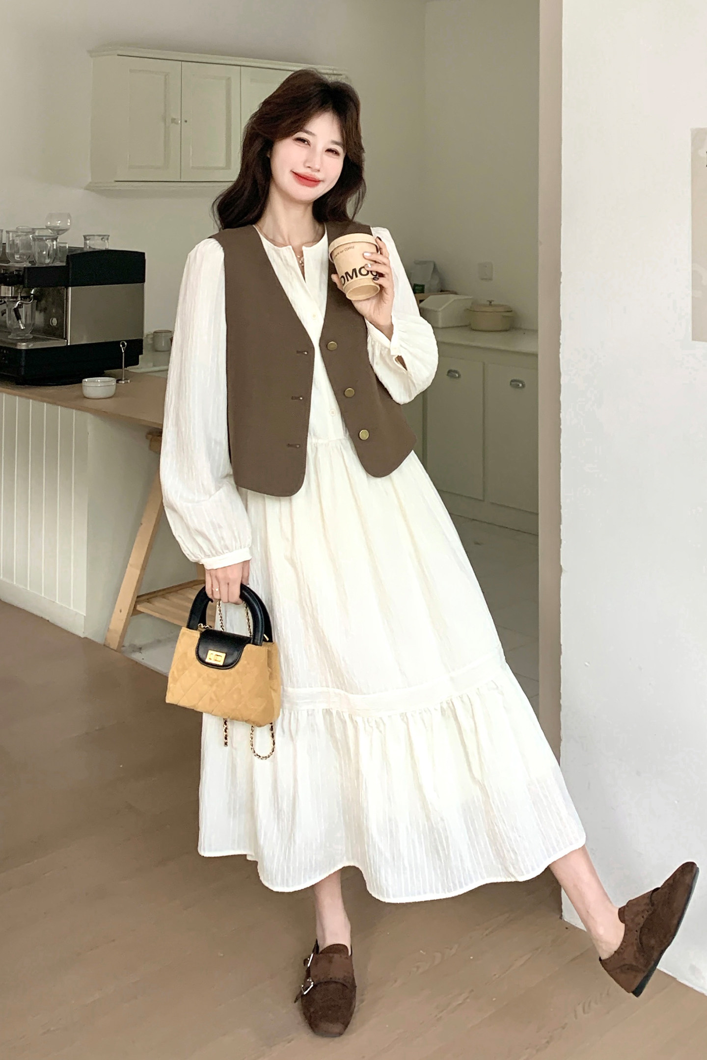 新品出货中马甲+连衣裙两件套2C139-915-P175-K288,女装连衣裙,2C139