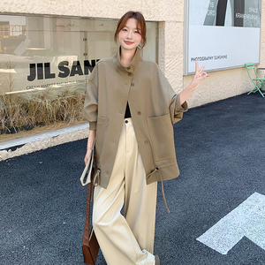 轻熟风卡其色超火短外套女2025秋季新款韩系宽松显瘦流行爆款夹克图片