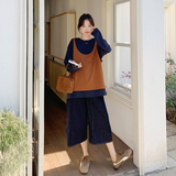 新品休闲条纹背心+针织衫+牛仔裤三件套2C139-909-P190-K308，女装套装/套裙，2C139