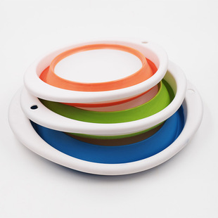 钓鱼拉饵盘橡胶碗折叠饵料盆鱼饵盆塑料碗拌饵盆 渔具