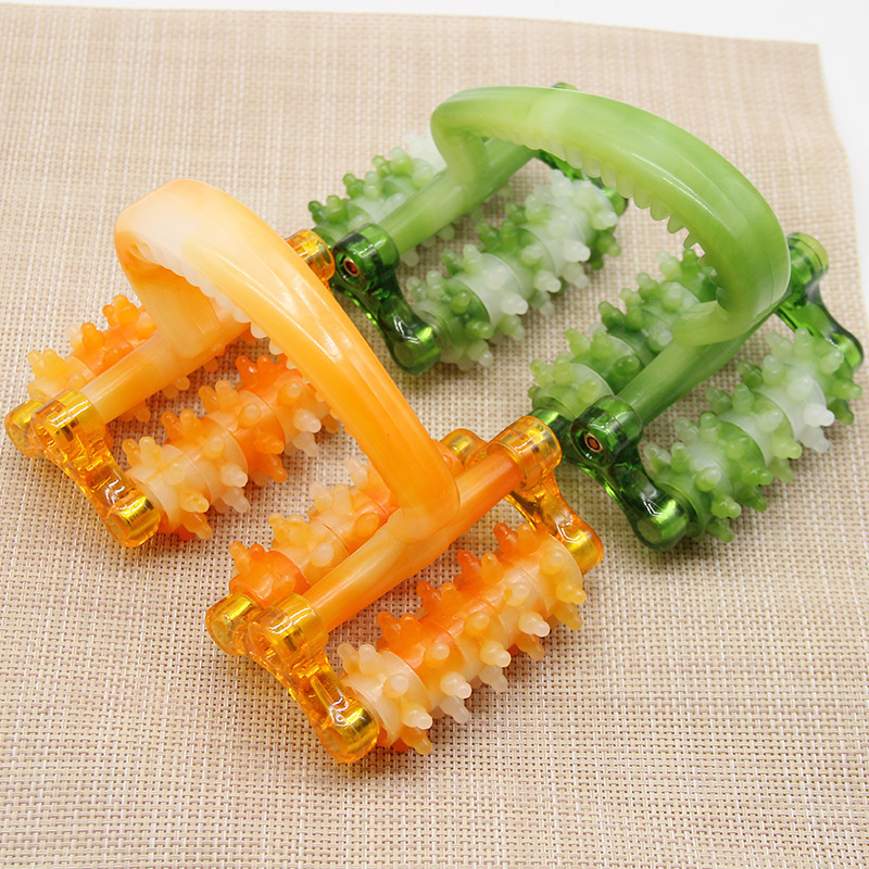 正品手持滚轮按摩器月球车塑料按摩腿部按摩轮全身手动滚轮