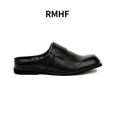 穆勒鞋新款设计感小众平底鞋一脚蹬包头半拖情侣款拖鞋